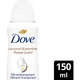 Jumbo Dove Deo Spray Coconut & Jasmine 150 ML aanbieding
