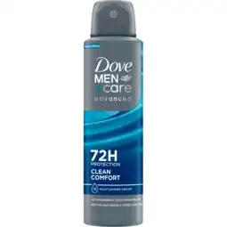 Jumbo Dove Men+Care Advanced Anti-Transpirant Deodorant Spray Clean Comfort 150 ml aanbieding