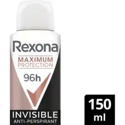 Jumbo Rexona Deo Spray Max Protect Invisible 150 ML aanbieding