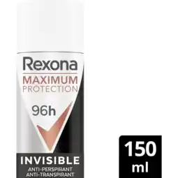 Jumbo Rexona Deo Spray Max Protect Invisible 150 ML aanbieding