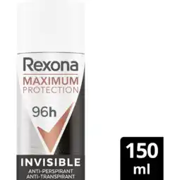 Jumbo Rexona Deo Spray Max Protect Invisible 150 ML aanbieding