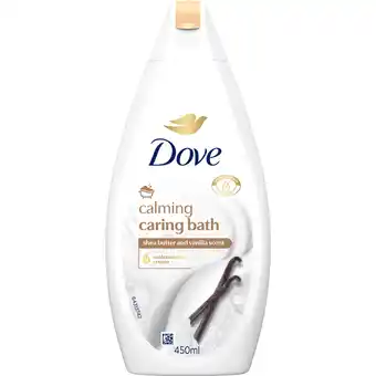 Jumbo Dove Calming Caring Bath Badcrème Sheaboter & Vanille 450 ml aanbieding