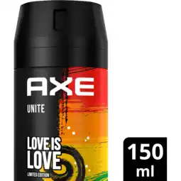 Jumbo Axe Deodorant Bodyspray Unite 150 ml aanbieding