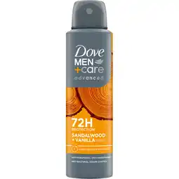Jumbo Dove Men Care Deo Spray Sandalwood Vanilla 150 ML aanbieding