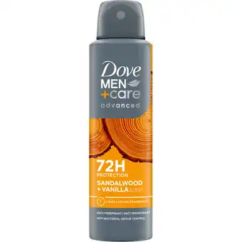 Jumbo Dove Men Care Deo Spray Sandalwood Vanilla 150 ML aanbieding