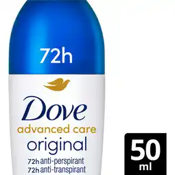 Jumbo Dove Advanced Care Anti-Transpirant Deodorant Roller Original 50 ML aanbieding