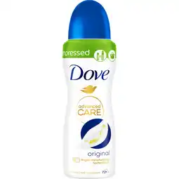 Jumbo Dove Advanced Care Anti-Transpirant Deodorant Spray Original 100 ml aanbieding