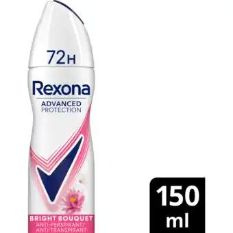 Jumbo Rexona Women Advanced Protection Anti-Transpirant Spray Bright Bouquet 150 ML aanbieding