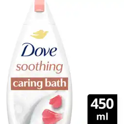 Jumbo Dove Soothing Caring Bath Badcrème Amandelolie & Hibiscus 450 ml aanbieding