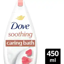 Jumbo Dove Soothing Caring Bath Badcrème Amandelolie & Hibiscus 450 ml aanbieding