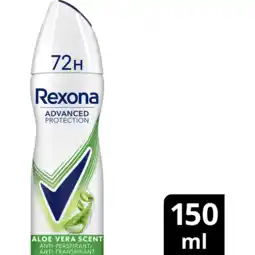 Jumbo Rexona Women Advanced Protection Anti-Transpirant Spray Aloë Vera 150 ml aanbieding