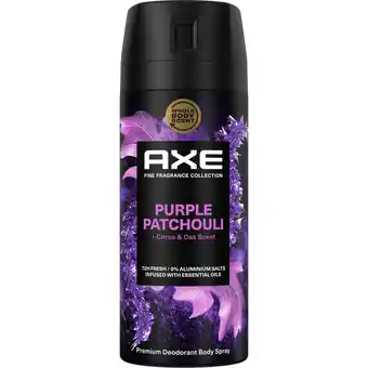 Jumbo AXE Fine Fragrance Collection Premium Deodorant Bodyspray Purple Patchouli 150 ml aanbieding