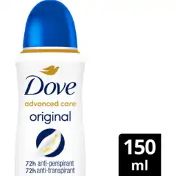 Jumbo Dove Advanced Care Anti-Transpirant Deodorant Spray Original 150 ml aanbieding