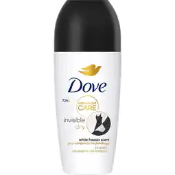 Jumbo Dove Advanced Care Deodorant Roller Invisible Dry 50 ML aanbieding