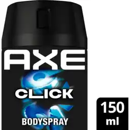 Jumbo AXE Deodorant Bodyspray Click 150 ml aanbieding