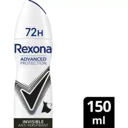 Jumbo Rexona Women Advanced Protection Anti-Transpirant Spray Invisible 150 ml aanbieding