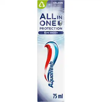 Jumbo Aquafresh All in One Protection Pure Breath Tandpasta 75 ML aanbieding