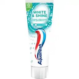 Jumbo Aquafresh White & Shine Tandpasta voor wittere tanden 75 ml aanbieding