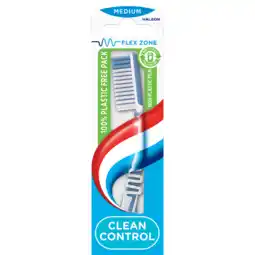 Jumbo Aquafresh Clean Control Medium dagelijkse Tandenborstel 1 stuk, in 100% plasticvrije verpakking aanbieding