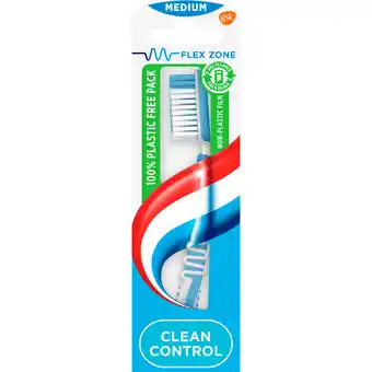 Jumbo Aquafresh Clean Control Medium dagelijkse Tandenborstel 1 stuk, in 100% plasticvrije verpakking aanbieding