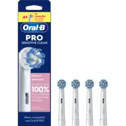Jumbo Oral-B Pro Sensitive Clean Opzetborstels, 4 Stuks aanbieding