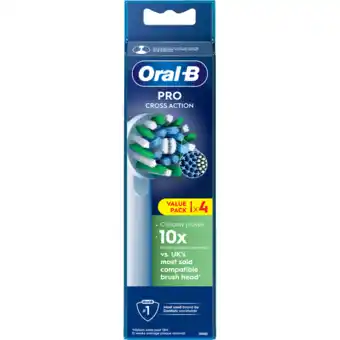 Jumbo Oral-B Pro Cross Action Opzetborstels, 4 Stuks aanbieding