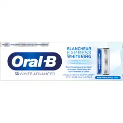 Jumbo Oral-B 3DWhite Advanced Express Whitening Fresh Glow Tandpasta 75ml aanbieding