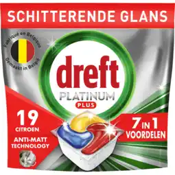 Jumbo Dreft Platinum Plus All In One Vaatwastabletten Anti-dofheidstechnologie 19 X aanbieding