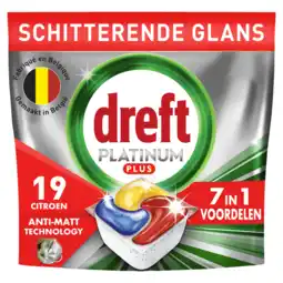 Jumbo Dreft Platinum Plus All In One Vaatwastabletten Anti-dofheidstechnologie 19 X aanbieding
