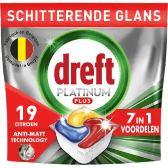Jumbo Dreft Platinum Plus All In One Vaatwastabletten Anti-dofheidstechnologie 19 X aanbieding