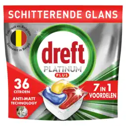 Jumbo Dreft Platinum Plus All In One Vaatwastabletten Anti-dofheidstechnologie 36 X aanbieding