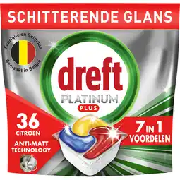 Jumbo Dreft Platinum Plus All In One Vaatwastabletten Anti-dofheidstechnologie 36 X aanbieding