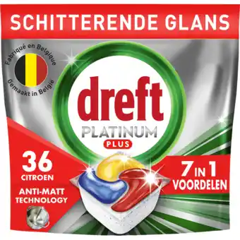 Jumbo Dreft Platinum Plus All In One Vaatwastabletten Anti-dofheidstechnologie 36 X aanbieding