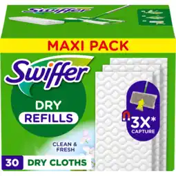 Jumbo Swiffer Vloerreiniger Droge Vloerdoekjes Schoon & Fris X30 Vangt En Houdt Stof Vast aanbieding