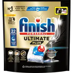 Jumbo Finish Ultimate Plus All in One Regular Vaatwastabletten 22 Capsules aanbieding
