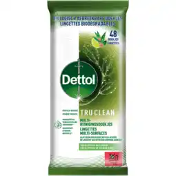 Jumbo Dettol Tru Clean Multi-Reinigingsdoekjes Eucalyptus en Limoen 48 Doekjes aanbieding
