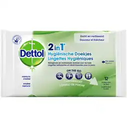 Jumbo Dettol 2 In1 Hygienische Doekjes 12 Stuks aanbieding