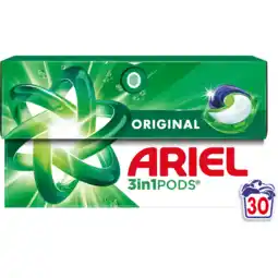 Jumbo Ariel 3in1 PODS Original, Wasmiddel Capsules 30 aanbieding