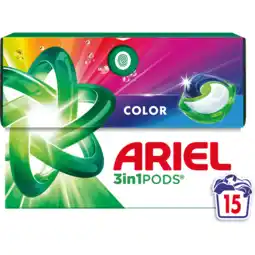 Jumbo Ariel 3in1 PODS Color, Wasmiddel Capsules 15 aanbieding