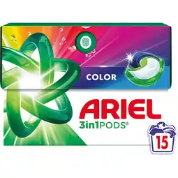 Jumbo Ariel 3in1 PODS Color, Wasmiddel Capsules 15 aanbieding
