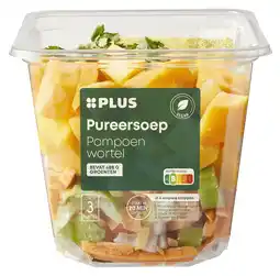 PLUS PLUS Pureersoep pompoen wortel aanbieding