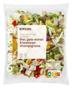 PLUS PLUS Ovengroenten prei, peen, kastanjechamp aanbieding