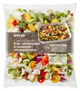 PLUS PLUS Ovengroenten prei, peen, kastanjechamp aanbieding