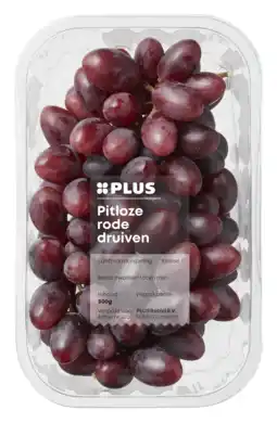 PLUS PLUS Druiven rood pitloos aanbieding