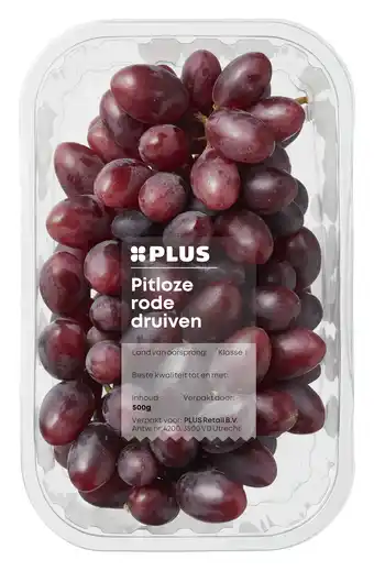 PLUS PLUS Druiven rood pitloos aanbieding