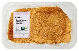 PLUS PLUS Boerentrots Gepaneerde schnitzel 3 st aanbieding
