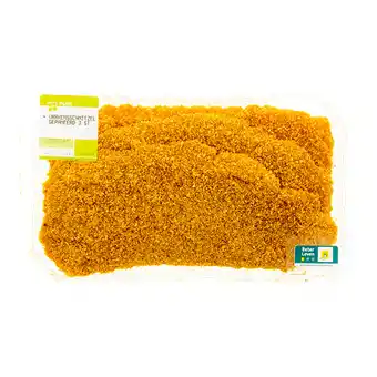 PLUS PLUS Varkensschnitzel gepaneerd 3 stuks aanbieding