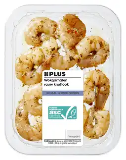 PLUS PLUS Wokgarnalen rauw knoflook aanbieding