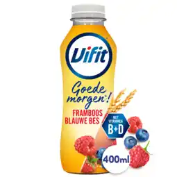 PLUS Vifit Goedemorgen drink framboos blauwe bes aanbieding