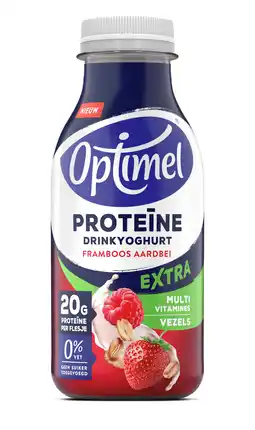 PLUS Optimel Proteine Extra - Framboos Aardbei aanbieding